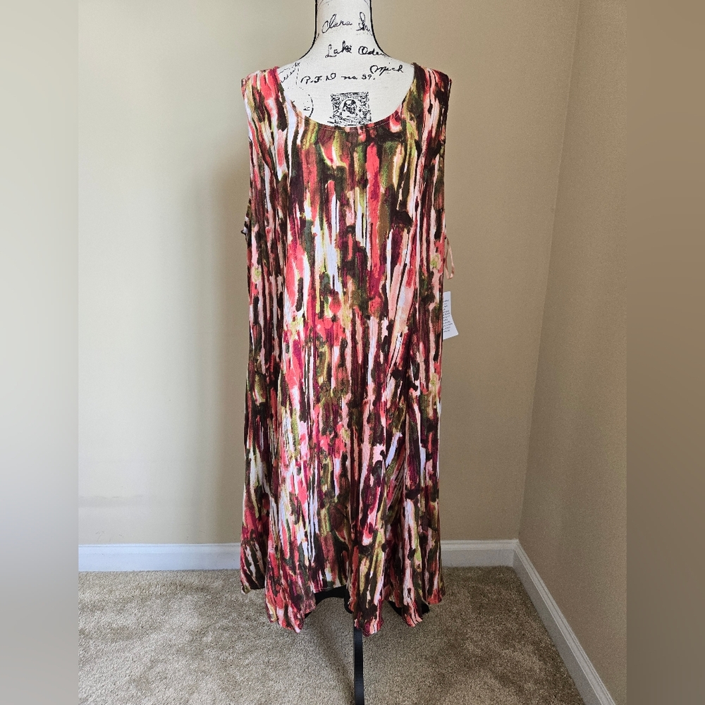 Roaman's Dress Womens 2X Sleeveles Lightweight Coverup